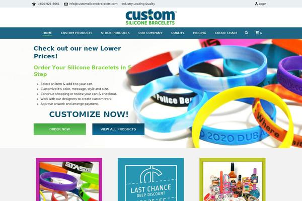 customsiliconebracelets.com site used Customsiliconbracelets