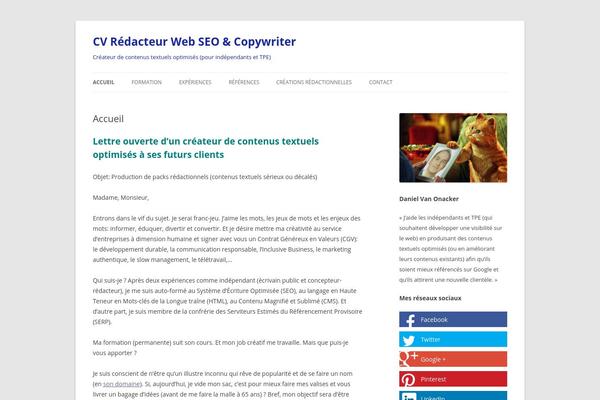 Twenty Twelve theme site design template sample