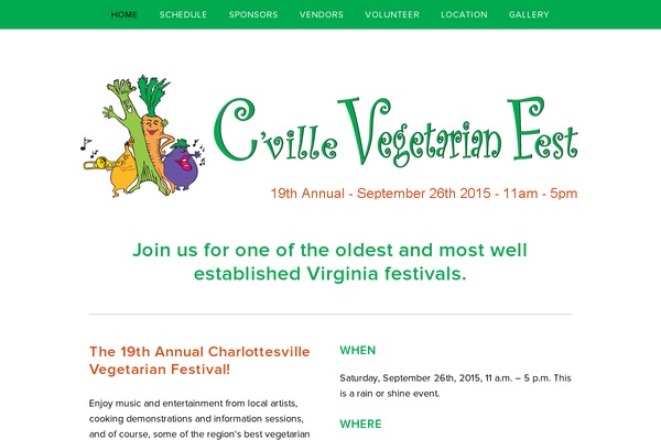 cvillevegfest.org site used Origin-lite-cfv