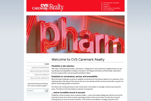 cvspharmacyrealty.com site used Cvs-construction