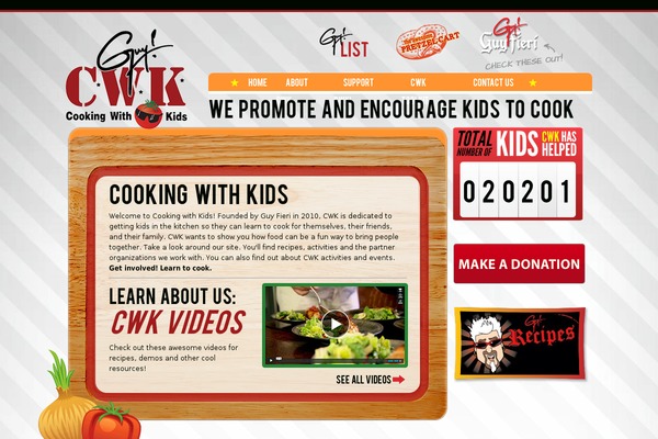 cwkfoundation.org site used Cookingwithkids