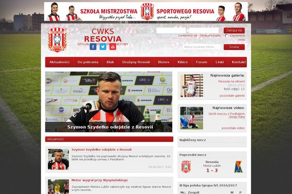 cwks-resovia.pl site used Resovia