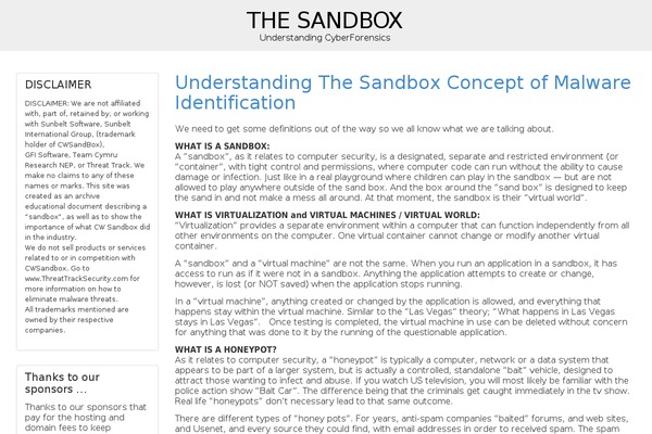 cwsandbox.org site used Gray and Square