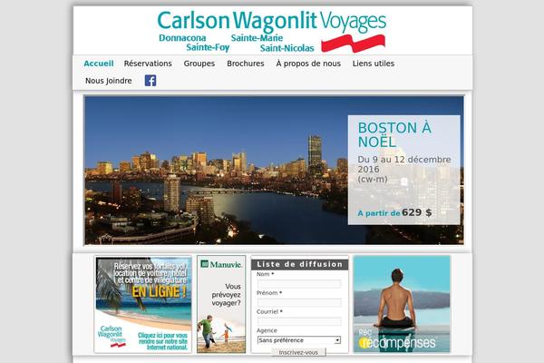 cwvoyages.ca site used Carlsonwagonlit