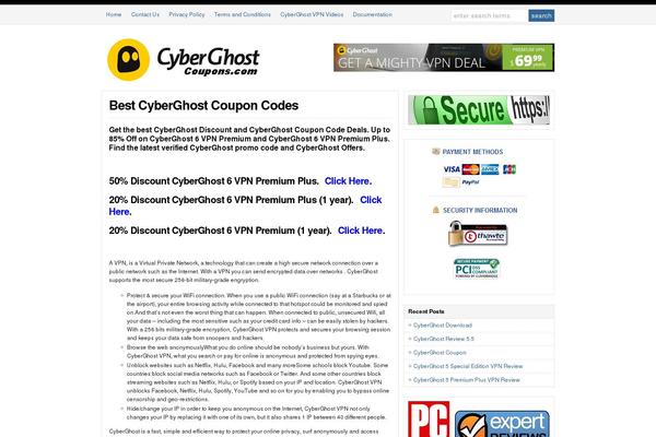 cyberghostcoupons.com site used Wp-clear2