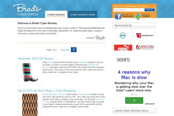 cybermonday2014 theme websites examples