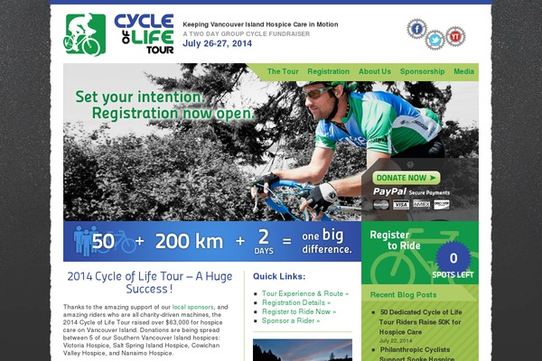 cycleoflifetour.ca site used Cycleoflife2014