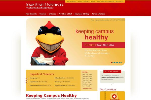 cyclonehealth.org site used Iastate-theme-child