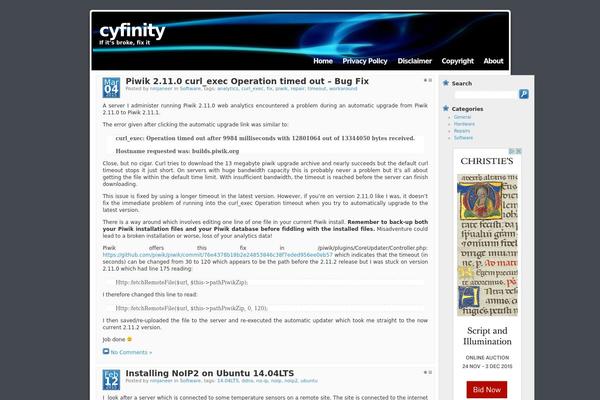 cyfinity.com site used Mandigo