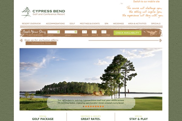 cypressbend.com site used Cypress-bend