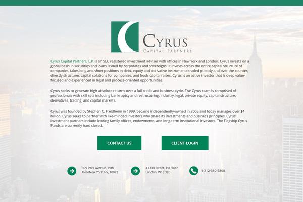 cyruscapital.com site used Twenty Fifteen