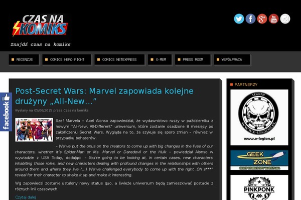 czasnakomiks.pl site used Blox