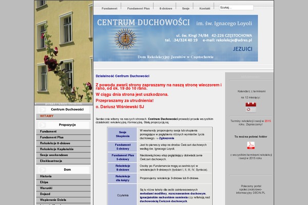 czestochowa-jezuici.pl site used Centrum-duchowosci