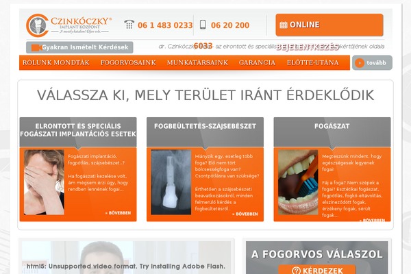 czinkoczky-fogbeultetes.hu site used Hof_theme