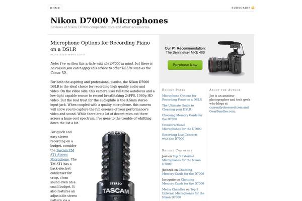 WordPress website example screenshot