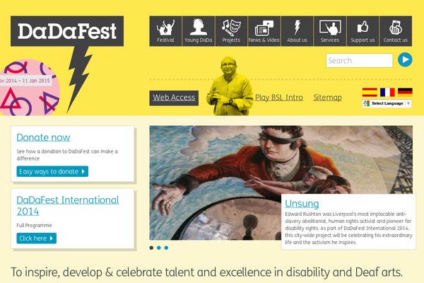 dadafest.co.uk site used Dada