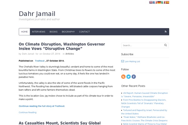 dahrjamail.net site used Sylva