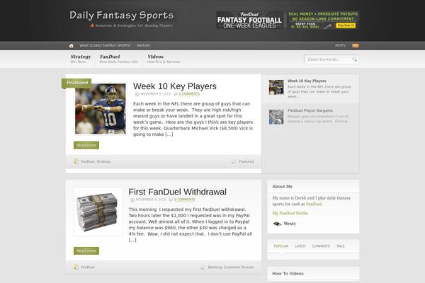 daily-fantasy-sports.com site used Headlines-105