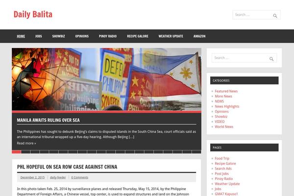 Dynamic News Lite theme site design template sample