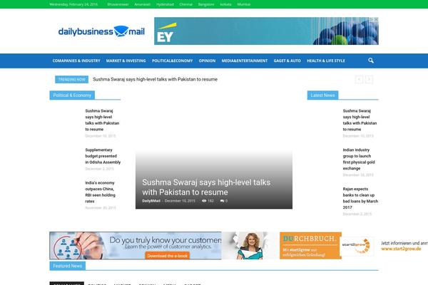 Newspaper theme site design template sample
