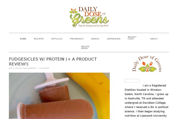 dailydoseofgreens.com site used Foodie Pro