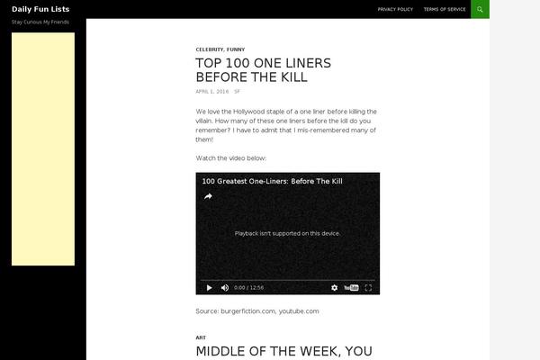 Twenty Fourteen theme site design template sample