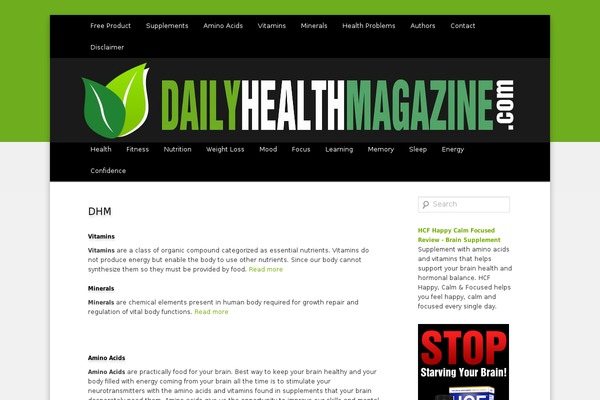 dailyhealthmagazine.com site used Clean-design-blog