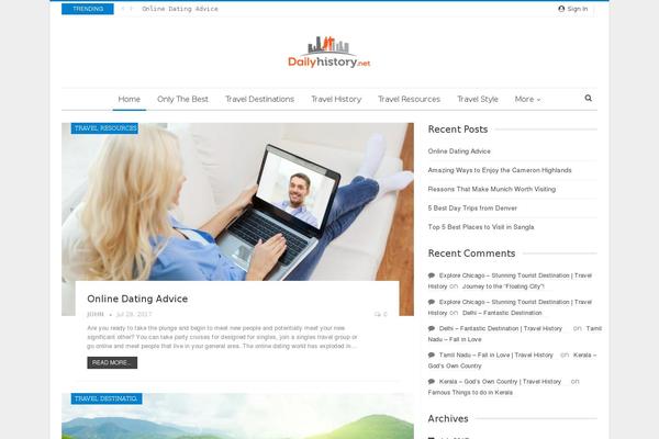 WordPress website example screenshot