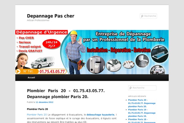 WordPress website example screenshot
