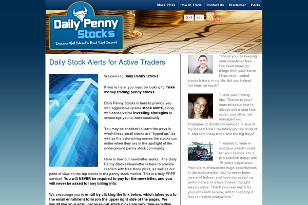 dailypennystocks.com site used Dps
