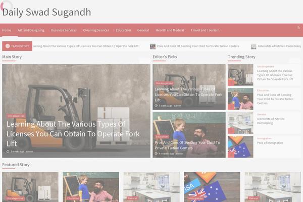 CoverNews theme site design template sample