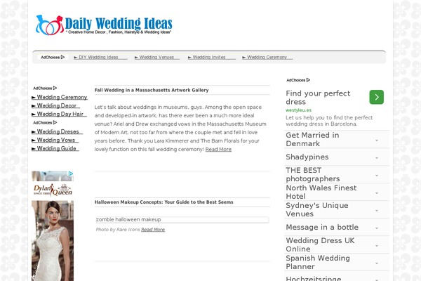 dailyweddingideas.com site used Weddingideas