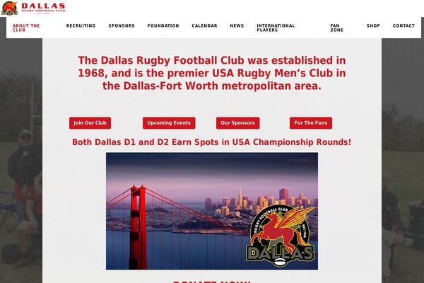 dallasrugby.org site used Stretch