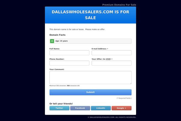 dallaswholesalers.com site used Difstheme