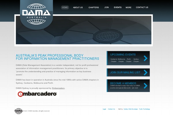 dama.org.au site used Dama