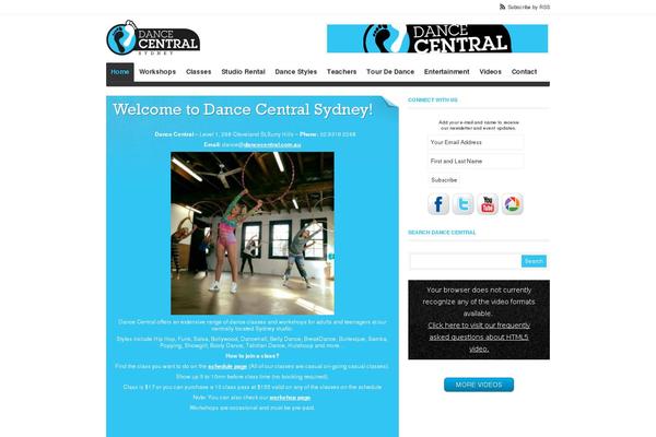 dancecentral.com.au site used Dancecentral