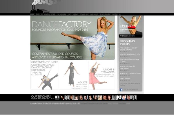 dancefactory.com.au site used Dancefactory