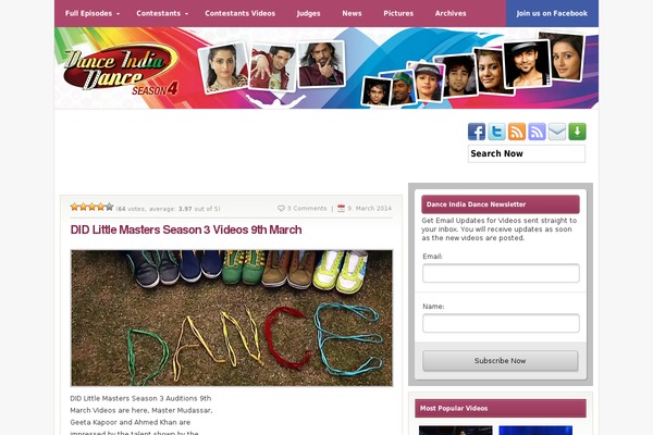 Dance website example screenshot