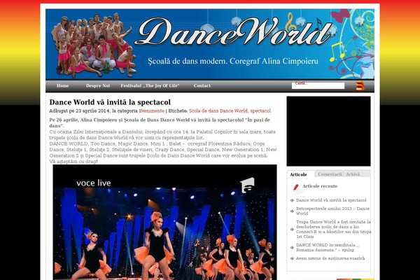 danceworld.ro site used Clubdance