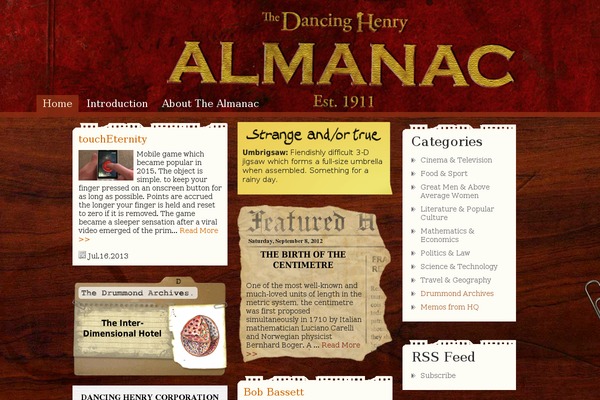dancinghenryalmanac.com site used Almanac