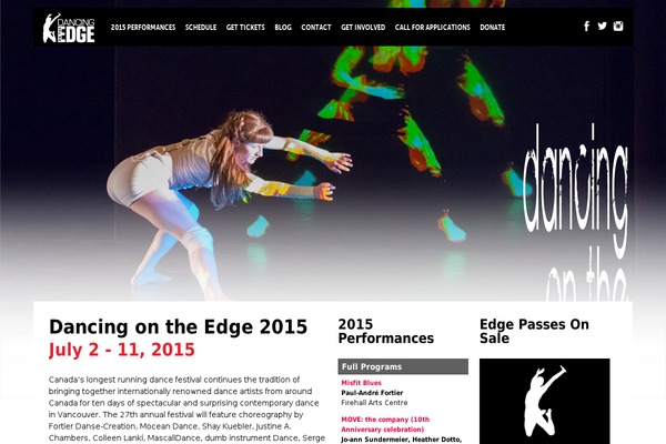 dancingontheedge.org site used Dote