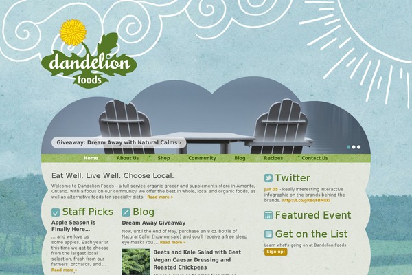 dandelionfoods.ca site used Dandelionfoods