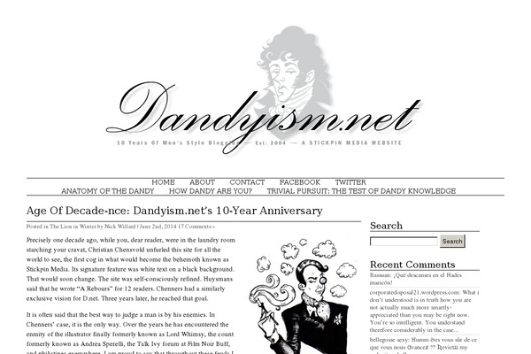dandyism.net site used Newspaper-10-old