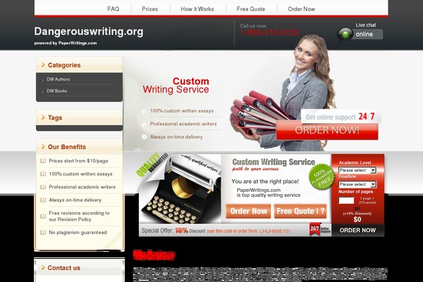 dangerouswriting.org site used Paperwritings