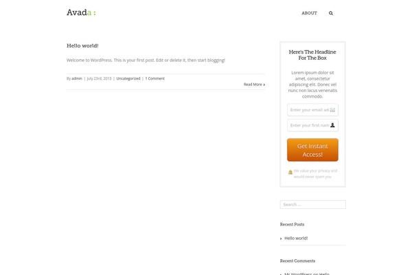 WordPress website example screenshot