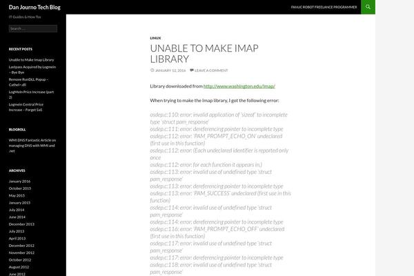 Twenty Fourteen theme site design template sample