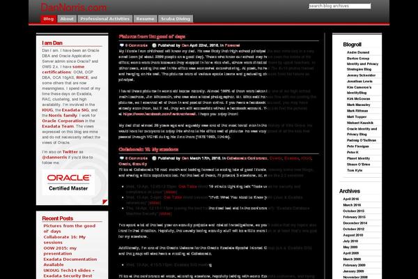 dannorris.com site used Anaconda