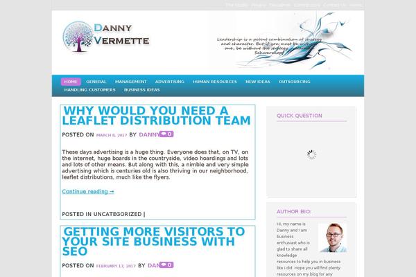 The Bizness theme site design template sample
