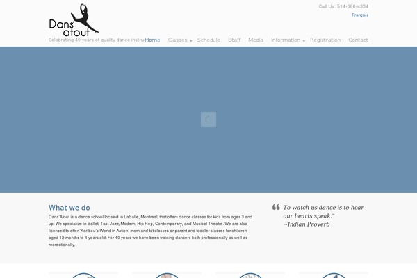 Dance-child theme site design template sample