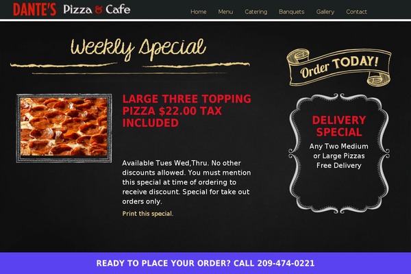 dantespizzaandcafe.com site used Dantes